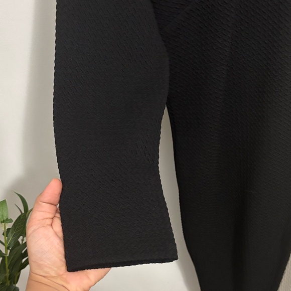 Calvin Klein Black & White Colorblock Sheath Dress Elegant Chic Midi - Picture 5 of 10